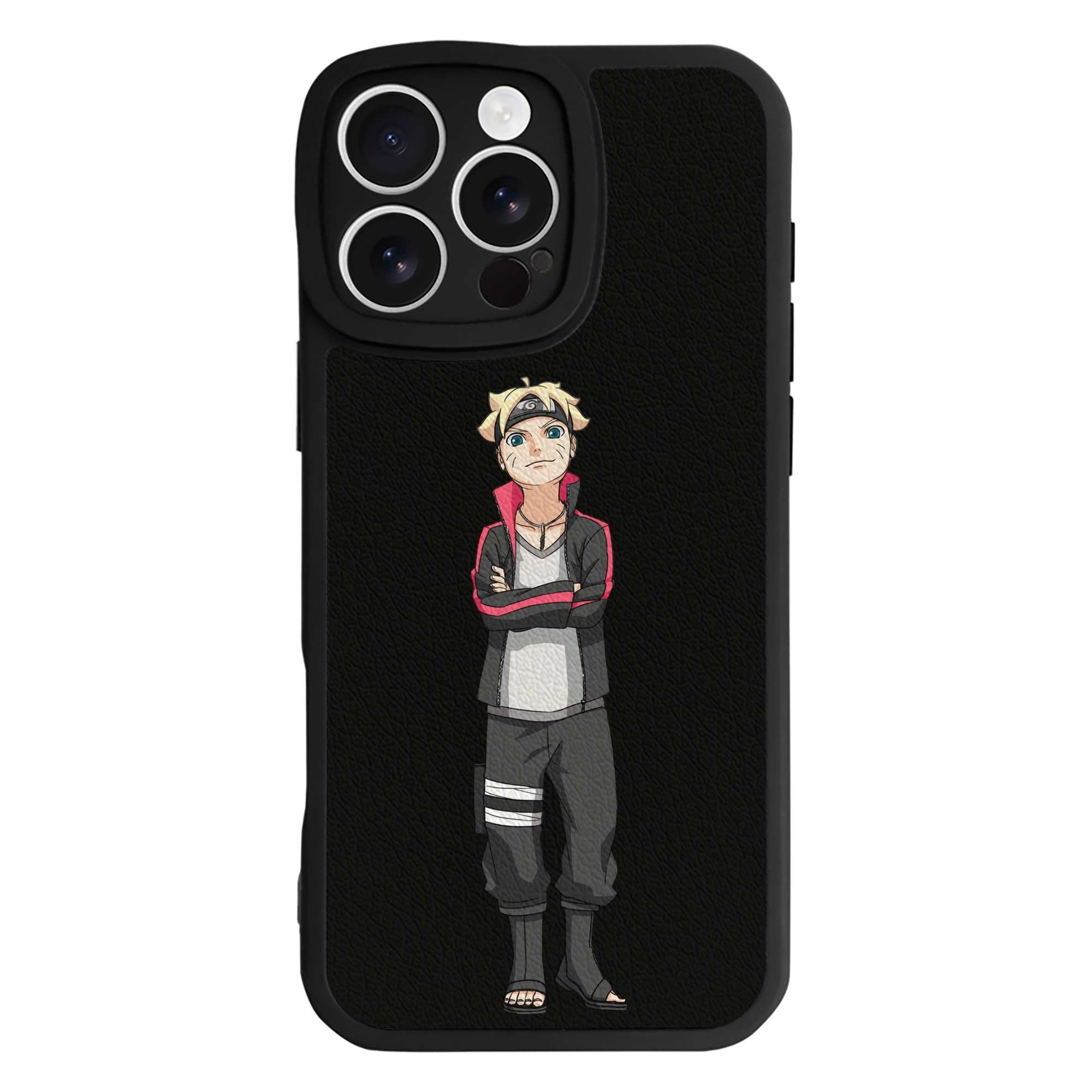 （画像用） NARUTO -ナルト- うずまき ボルト Uzumaki Boruto 【iPhone 16シリーズ対応】シリコンスマホケース（レザー調） 材質：シリコン